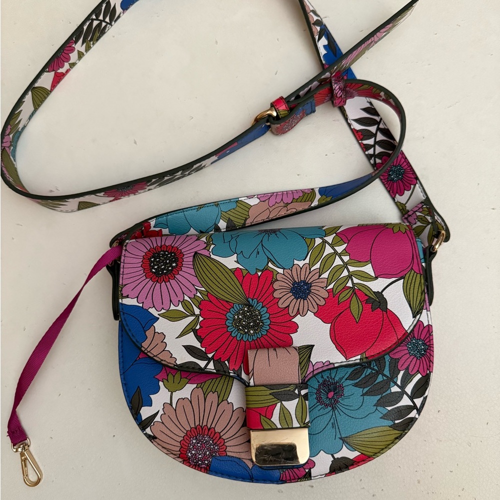 On 34th Colorful Floral Mini Crossbody Bag